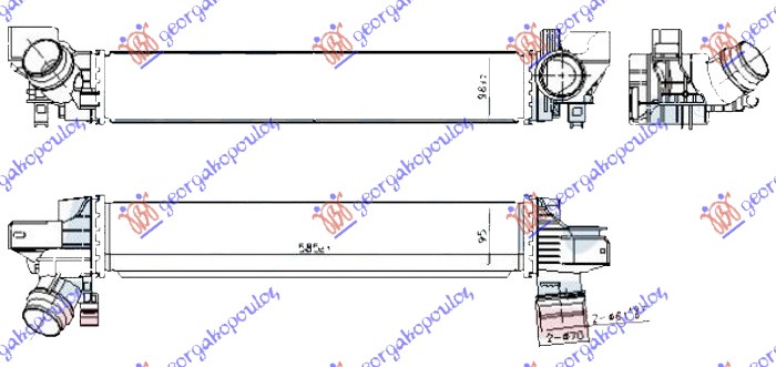 ΨΥΓΕΙΟ INTERCOOLER 1.5 (225xe HYBRID) ΒΕΝΖΙΝΗ (585x95x98) (VALEO)