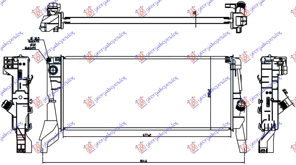ΨΥΓΕΙΟ 2.0 (225i)ΒΕΝΖΙΝΗ ΑΥΤΟΜΑΤΟ (680x280x26) (NISSENS)