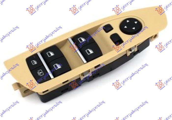DOOR/MIRROR SWITCH FRONT FOLDABLE (curtain) (BEIGE COVER) (Quatern) (6pin)