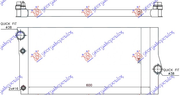 RADIATOR ALL MODEL DIESEL (& GT/F07) (600x310x32)