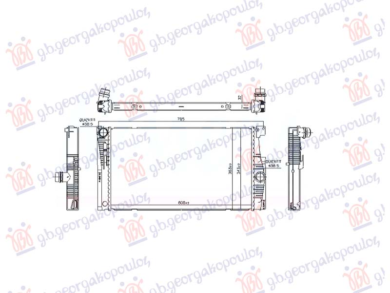 RADIATOR 2.0 PETROL (600x344x32)