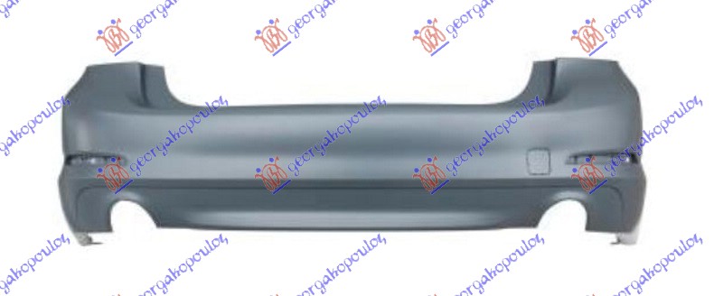 REAR BUMPER PRIMED SEDAN (BASE LINE) (2 SINGLE ROUND EXHAUSTS)