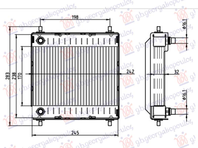 ADDITIONAL RADIATOR 2.0-3.0-4.4 PETROL (180x240) (NRF)