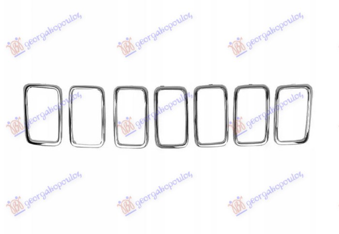 GRILLE MOULDING FRAMES CHROME (SET 7 PIECES)