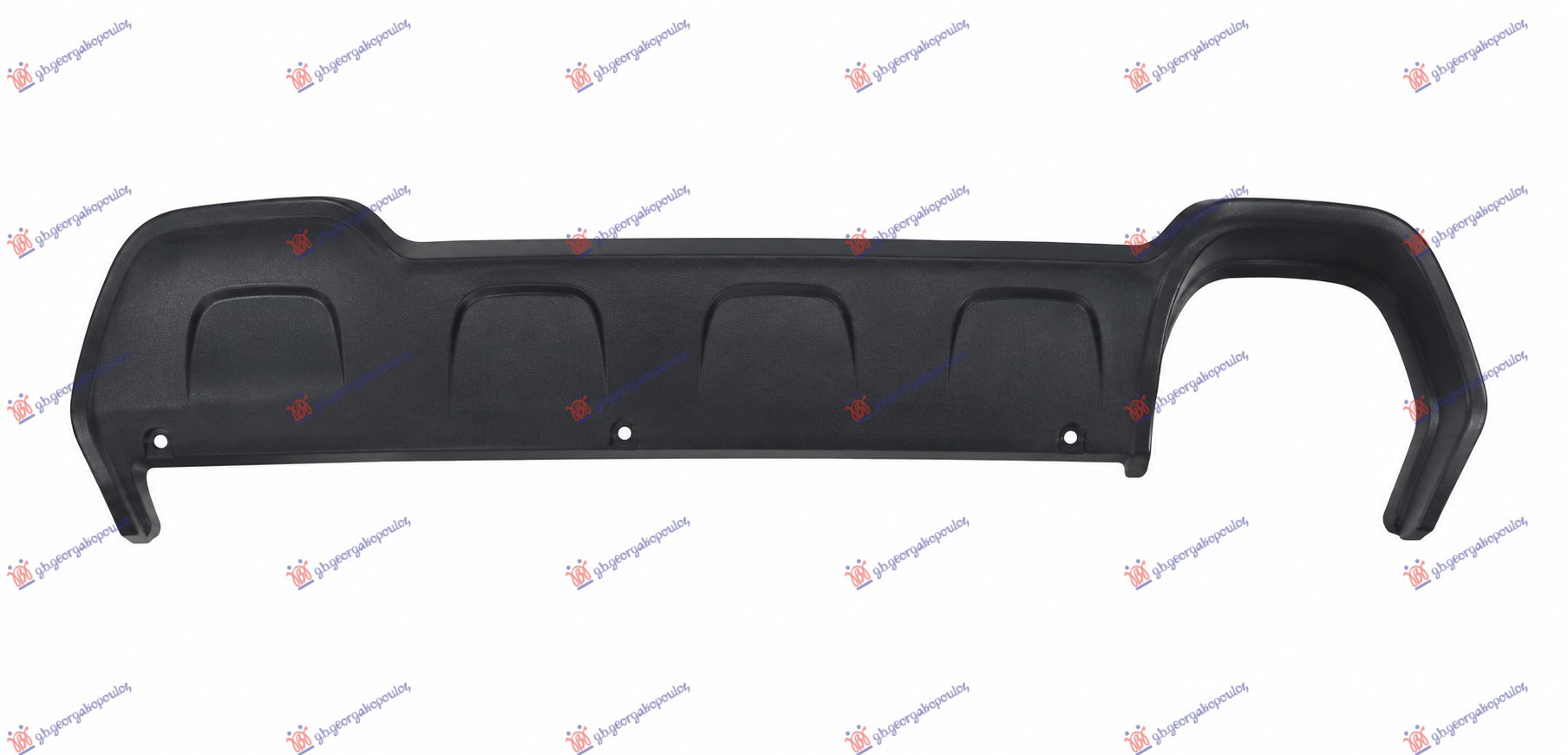 REAR BUMPER SPOILER PRIMED (DOOUBLE EXHAUST)