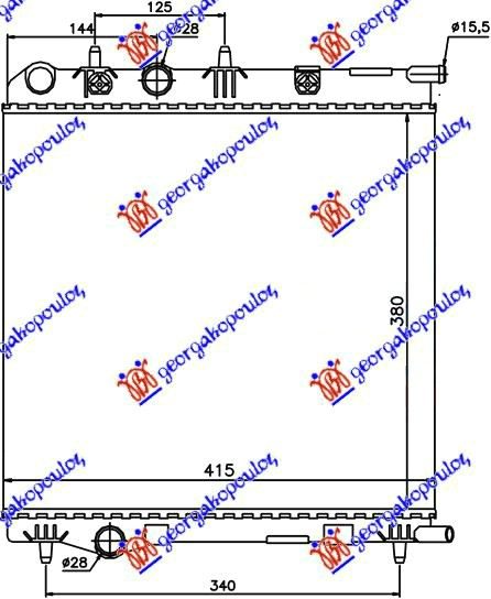 RADIATOR 1,4-1.6 VTi (38x41,5x18)