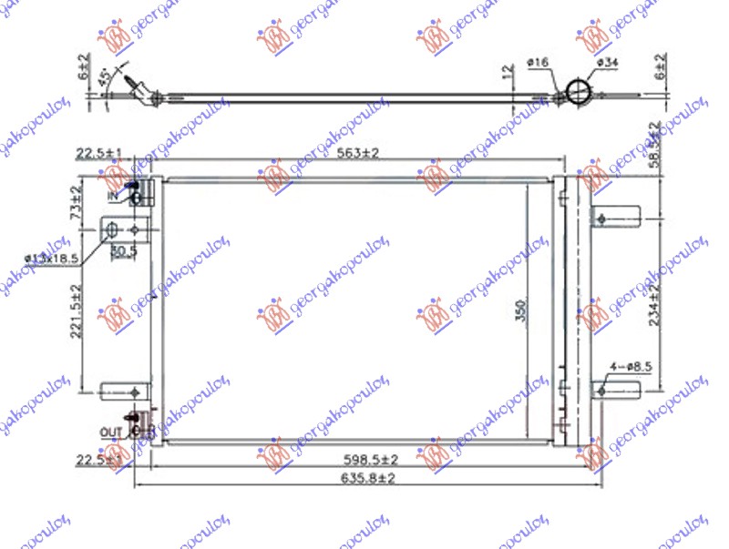 ΨΥΓΕΙΟ A/C ΒΕΝΖΙΝΗ - ΠΕΤΡΕΛΑΙΟ (525x335x12)