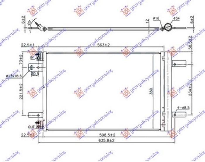 ΨΥΓΕΙΟ A/C ΒΕΝΖΙΝΗ - ΠΕΤΡΕΛΑΙΟ (525x335x12) (KOYO)