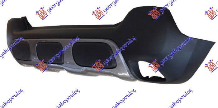 REAR BUMPER LOWER (W/GRAY MOULDING) BLACK