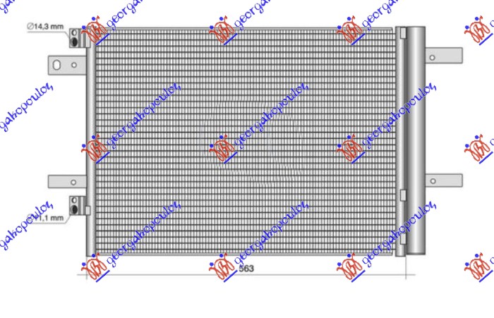 ΨΥΓΕΙΟ A/C 1.2-1.6 THP ΒΕΝΖΙΝΗ - 1.6-2.0 BlueHDI ΠΕΤΡΕΛΑΙΟ (563x416x12)