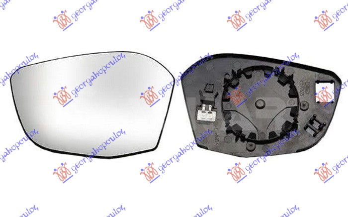 DOOR MIRROR GLASS HEATED (CONVEX GLASS)