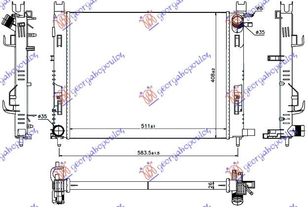 ΨΥΓΕΙΟ ΒΕΝΖ-ΠΕΤΡ(+Α/C) (51x40,8x2,7) 12- (KOYO)