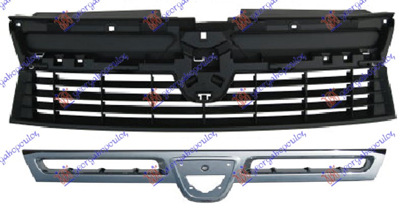 GRILLE W/CHROME MOULDING -13