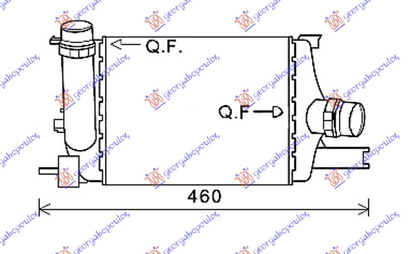 ΨΥΓΕΙΟ INTERCOOLER 1.2 TCE ΒΕΝΖΙΝΗ (258x220x64) 1 ΠΥΡΟ ΠΛΑΙ