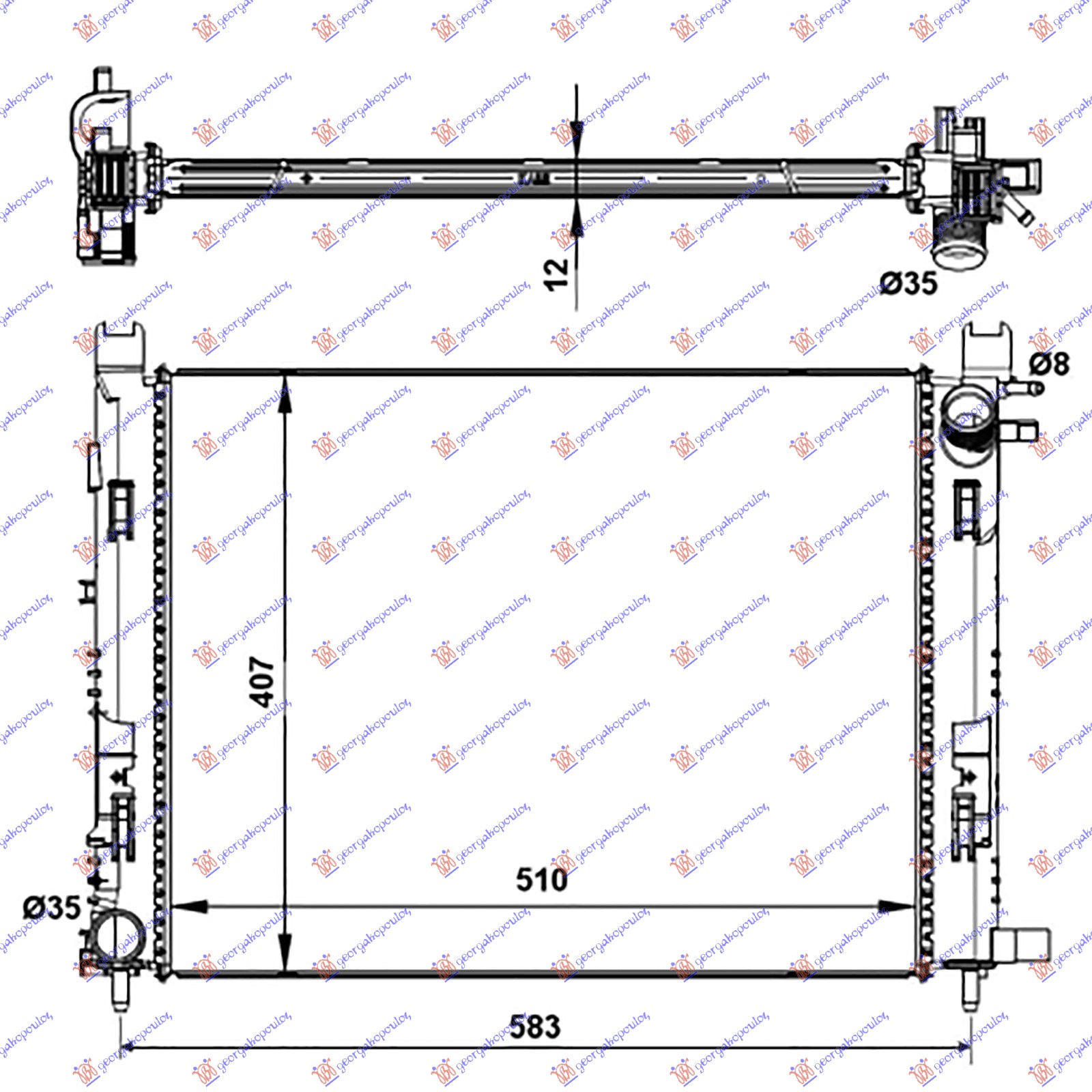 ΨΥΓΕΙΟ ΒΕΝΖ-ΠΕΤΡ +/-Α/C (51x40x1,2) 12-