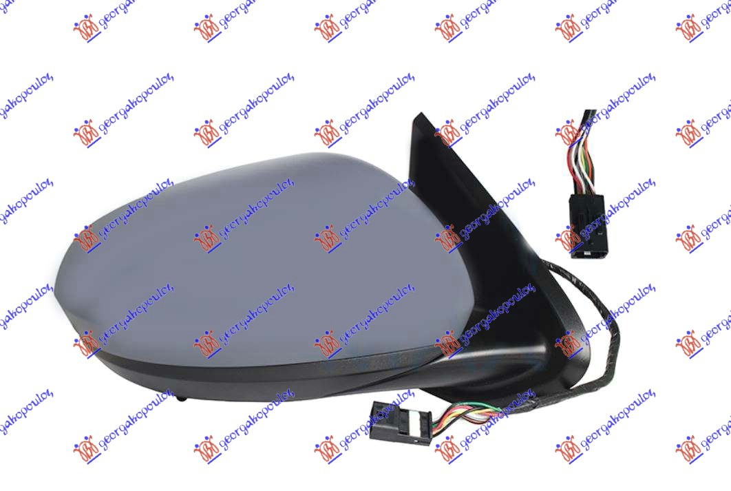 DOOR MIRROR ELECTRICAL HEATED PRIMED (W/SENSOR & BLIS) (9 PIN) (A QUALITY) (CONVEX GLASS)