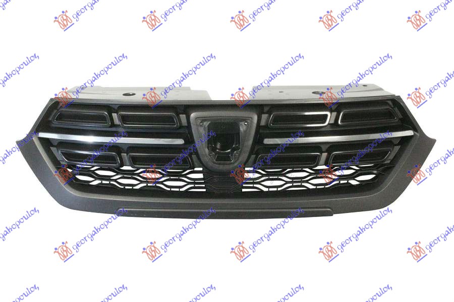 GRILLE BLACK W/CHROME MOULDING 18-