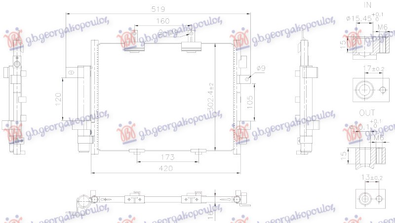 ΨΥΓΕΙΟ A/C ELECTRIC (420x302x16)