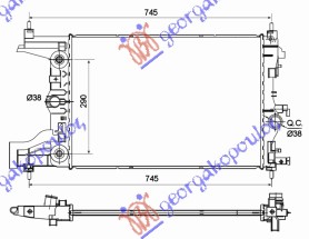 RADIATOR 1.6 ΒΕΝΖ (-AC)(58x39x16) ΑUΤΟ