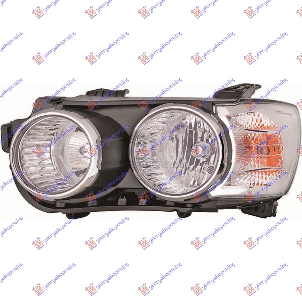 HEAD LAMP ELECTRICAL (CHROME RING) (TYC)