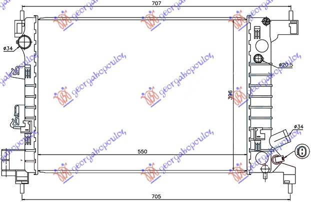 ΨΥΓΕΙΟ 1.2-1.4 ΒΕΝΖΙΝΗ (550x396x17) (KOYO)