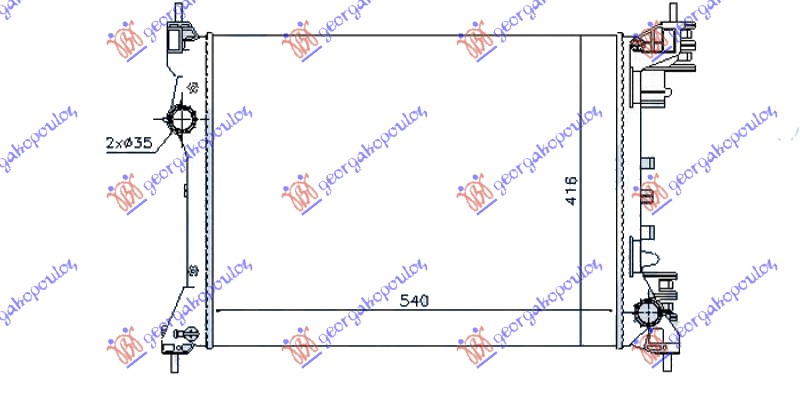 ΨΥΓΕΙΟ 1,4i16V +/- A/C (54x41,5x1,6)