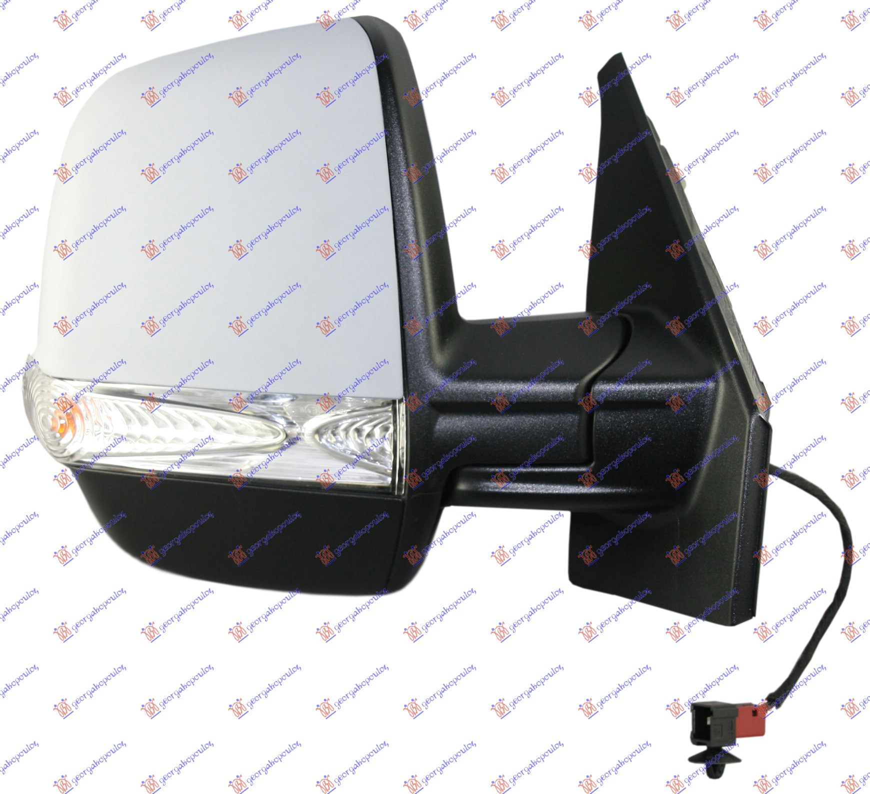 DOOR MIRROR ELECTR. PRIMED (W/S.LAMP&SENSOR) (CARGO) (A QUALITY) (CONVEX GLASS)