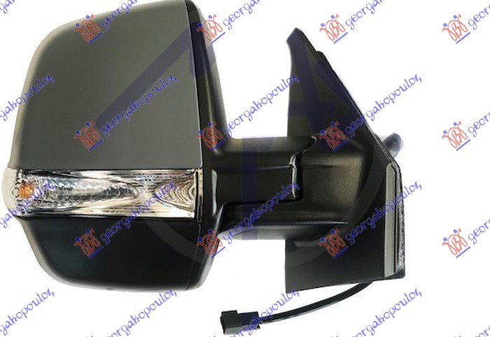 DOOR MIRROR CABLE PRIMED (W/SIDE LAMP) (CARGO) (A QUALITY) (CONVEX GLASS)
