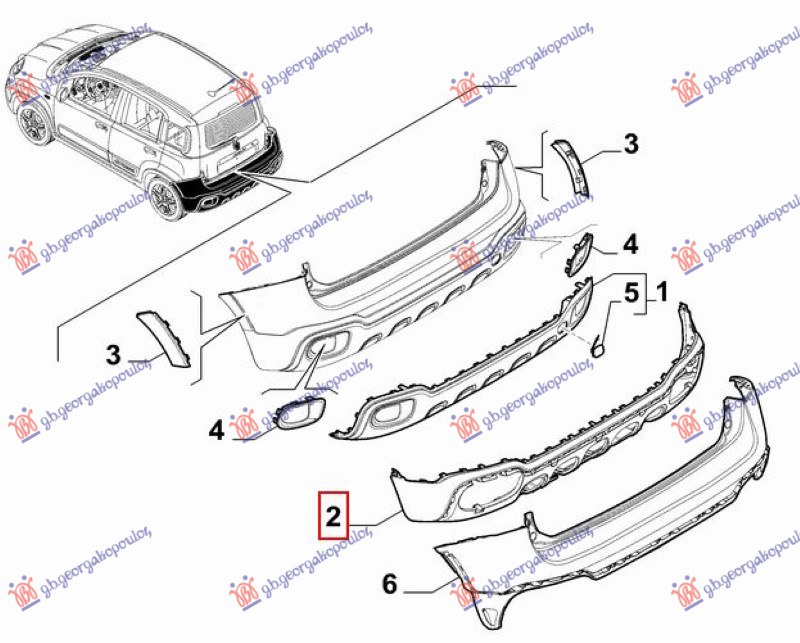 REAR BUMPER LOWER (CROSS) (O)