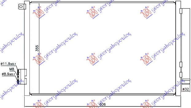 ΨΥΓΕΙΟ A/C 1,4i-16V (57x35x16)