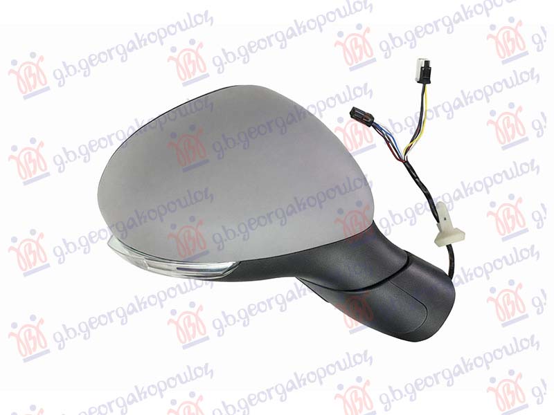 DOOR MIRROR ELECTRICAL HEATED PRIMED (W/SIDE LAMP & SENSOR &BLIS) (CONVEX GLASS)