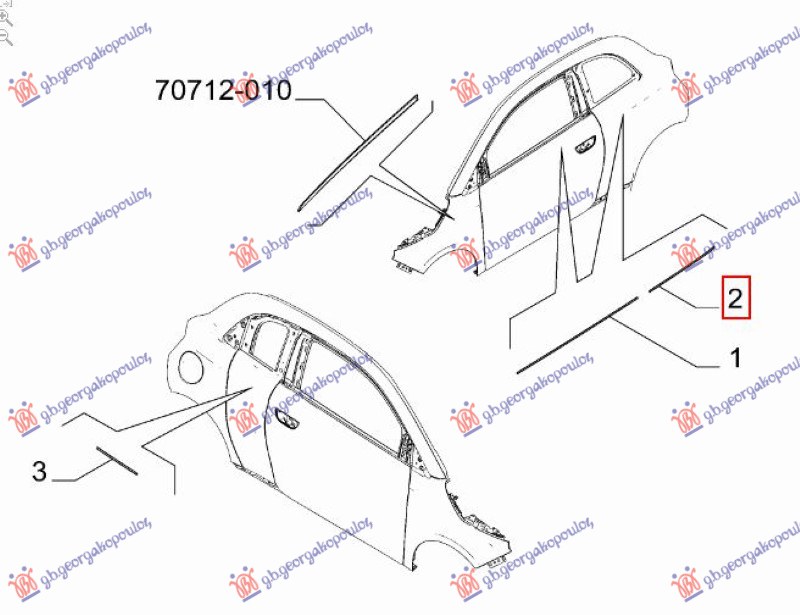 REAR FENDER MOULDING CHROME (O)