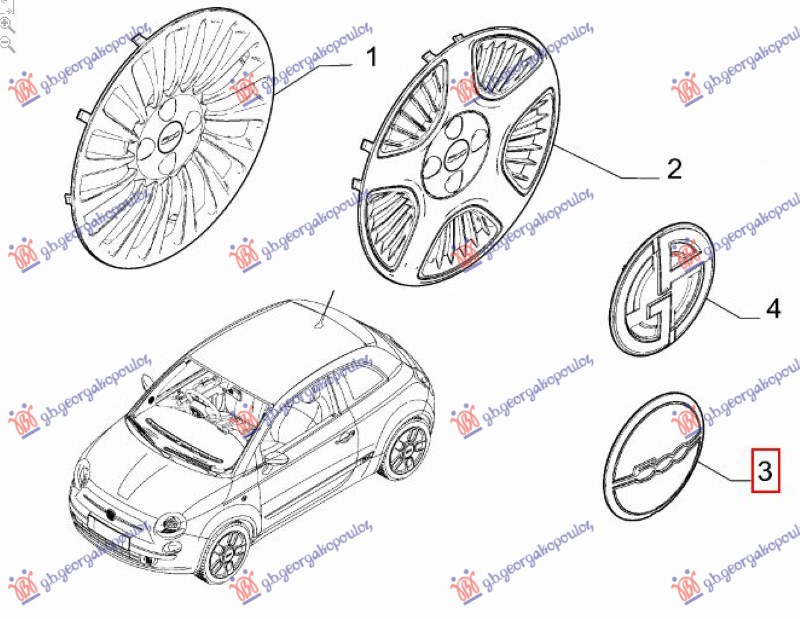 WHEEL COVER CAP (O)