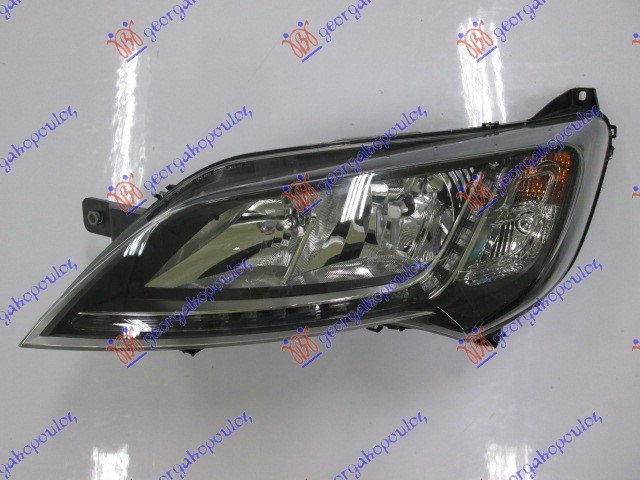 HEAD LAMP ELECT. BLACK W/LED DRL (E) (DEPO)