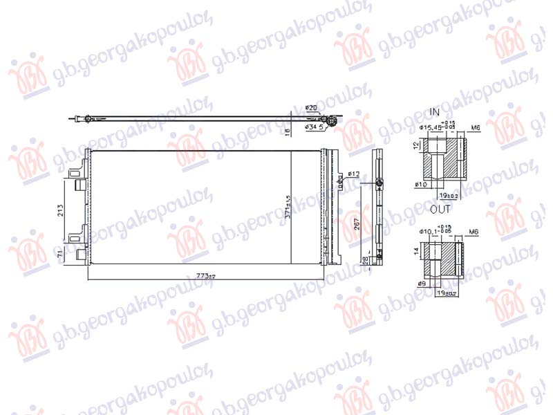 ΨΥΓΕΙΟ A/C 2.3 ΠΕΤΡΕΛΑΙΟ MULTIJET  (773x371x16) (NISSENS)