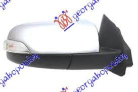 DOOR MIRROR ELECTRICAL FOLDABLE CHROME (W/SIDE LAMP) (7 PIN) (A QUALITY) (CONVEX GLASS)