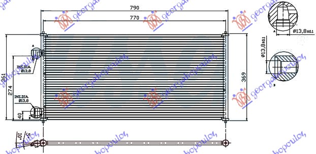 ΨΥΓΕΙΟ A/C 1,8i16V-1.8TDCI (74,7x36)