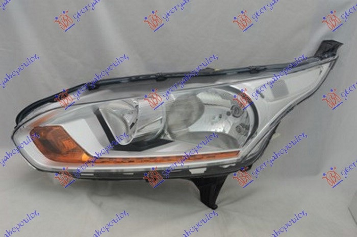 HEAD LAMP ELECTRIC CHROME (YELLOW LAMP & CLEAR REFLECTOR) (E) (DEPO)