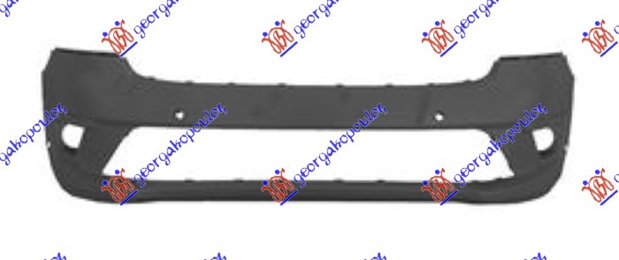 FRONT BUMPER BLACK (W/FOG LAMP HOLES) (W/4 SENSOR HOLE)