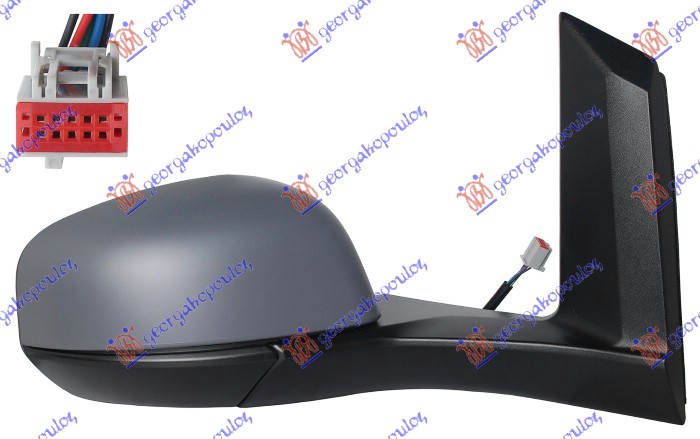 DOOR MIRROR ELECTRICAL HEATED PRIMED (5 PIN) (A QUALITY) (ASPHERICAL GLASS)