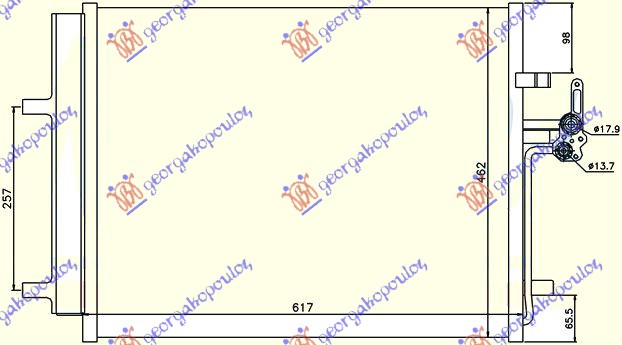 ΨΥΓΕΙΟ Α/C 1.6-1.8BZ-2.0TDCi(58x46.5x1.6