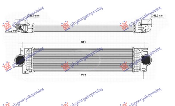 ΨΥΓΕΙΟ INTERCOOLER 1.5-1.6 TDCi - 2.0 (ΚΙΝ T7CΕ) TDCi ΠΕΤΡΕΛΑΙΟ (655x155x40)