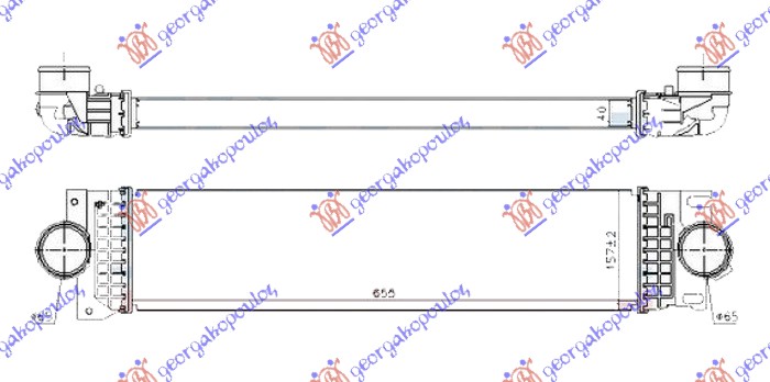 ΨΥΓΕΙΟ INTERCOOLER 1.0 EcoBoost ΒΕΝΖΙΝΗ (655x160x40) (NISSENS)