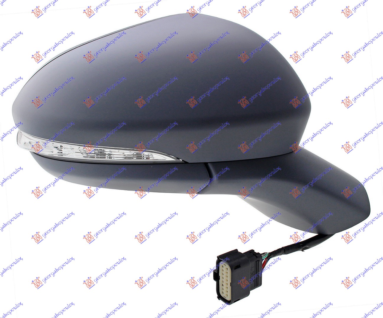 DOOR MIRROR ELEC. HEAT. FOLD. PRIM. (LENS&SAF.LAMP&MEM) (A QUALITY)  (ASPHERICAL GLASS)