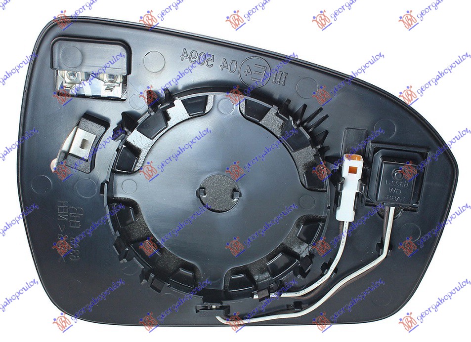 DOOR MIRROR GLASS HEATED (W/BLIS) (ASPHERICAL GLASS)