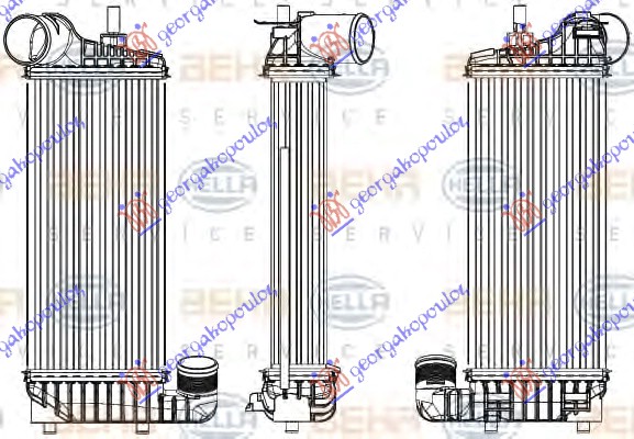 ΨΥΓΕΙΟ INTERCOOLER 1.5-1.6 TDCI/ECOnetic (336x157x62) (MAHLE BEHR PREMIUM LINE)