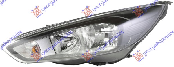 HEAD LAMP ELECT. BLACK (H7/H15) W/MOT. (HELLA)