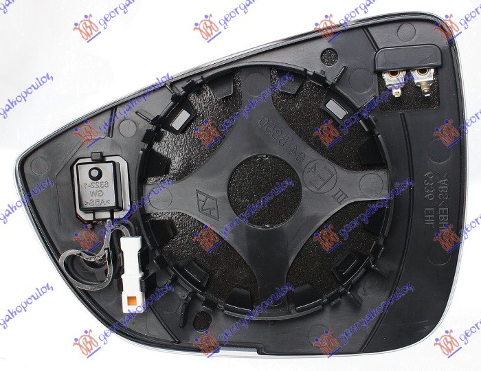 DOOR MIRROR GLASS HEATED (W/BLIS) (CONVEX GLASS)