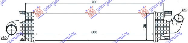 ΨΥΓΕΙΟ INTERCOOLER 1.5-1.6 TDCI-ECOnetic (336x157x62)