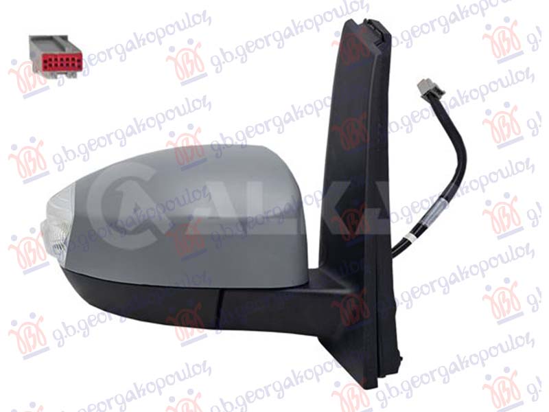 DOOR MIRROR ELECTRICAL HEATED FOLDABLE PRIMED (W/L & SLAM) (10 PIN) (CONVEX GLASS)